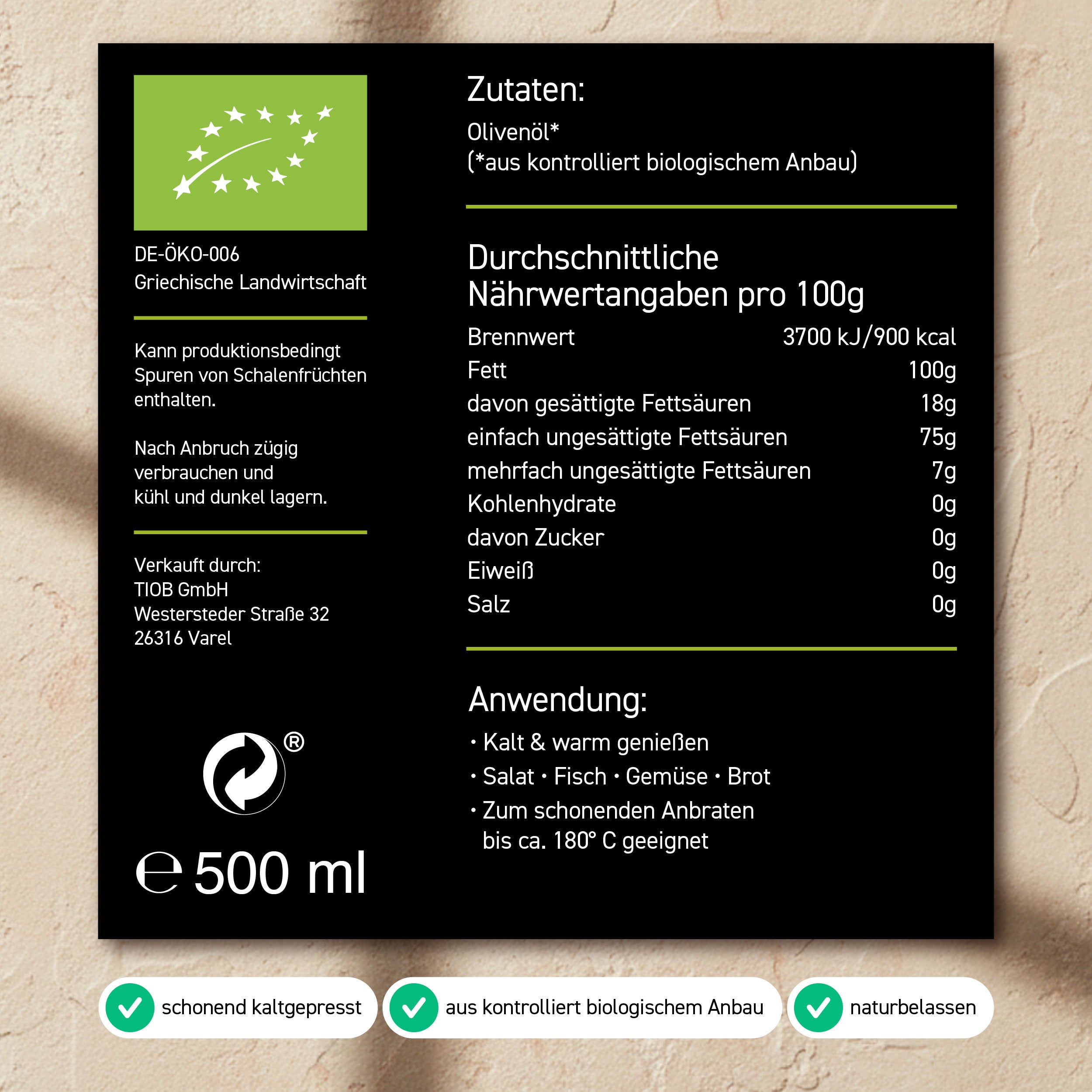 Bio Olivenöl extra nativ